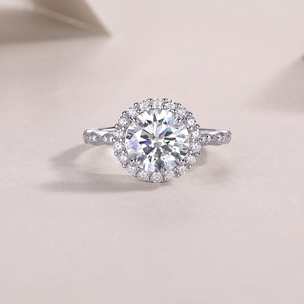 3 Carat Moissanite Diamond Engagement Ring for Women