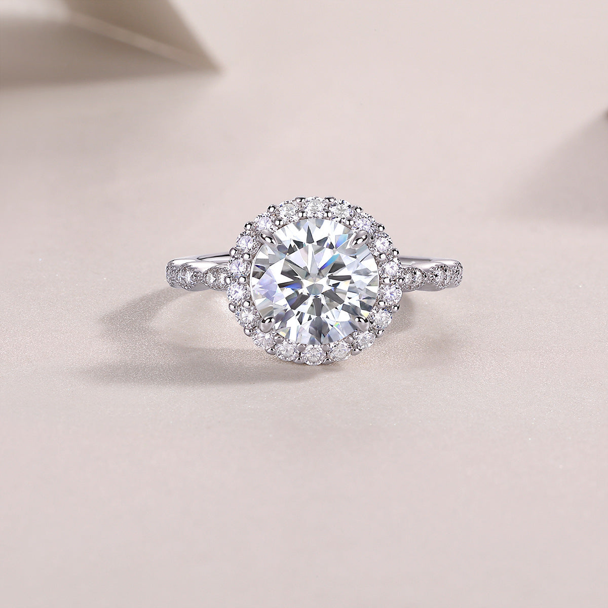 3 Carat Moissanite Diamond Engagement Ring for Women