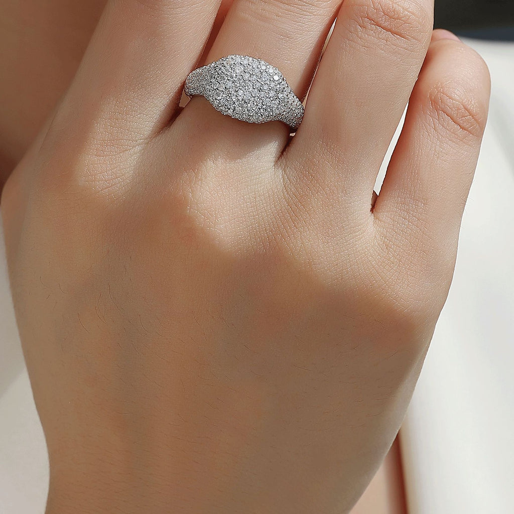 3CT (155pcs) Moissanite Ring for Men and Women Hip Hop Trendy