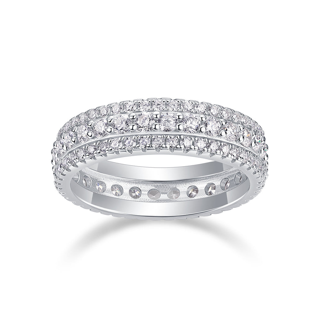Colorful Cultivated Gemstone Moissanite Ring for Women