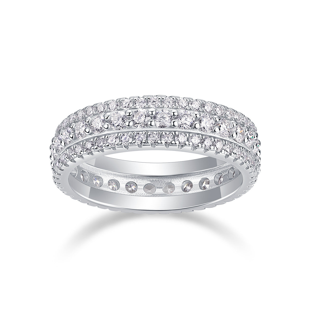 Colorful Cultivated Gemstone Moissanite Ring for Women