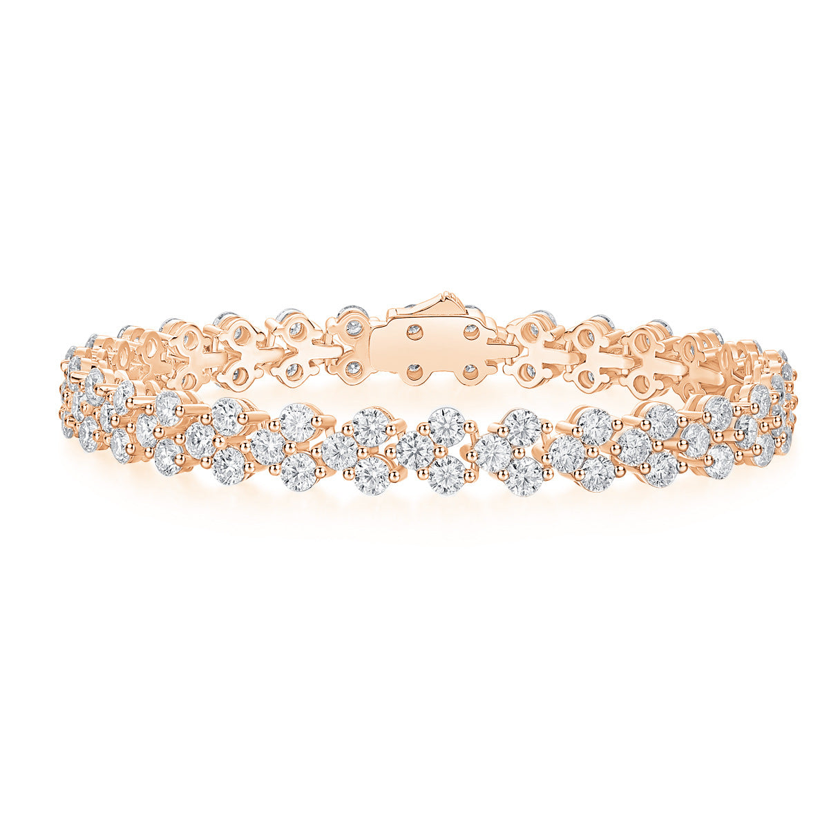 9 Carat Moissanite Luxury Bracelet S925 Silver Plated 18K Gold Women's Style