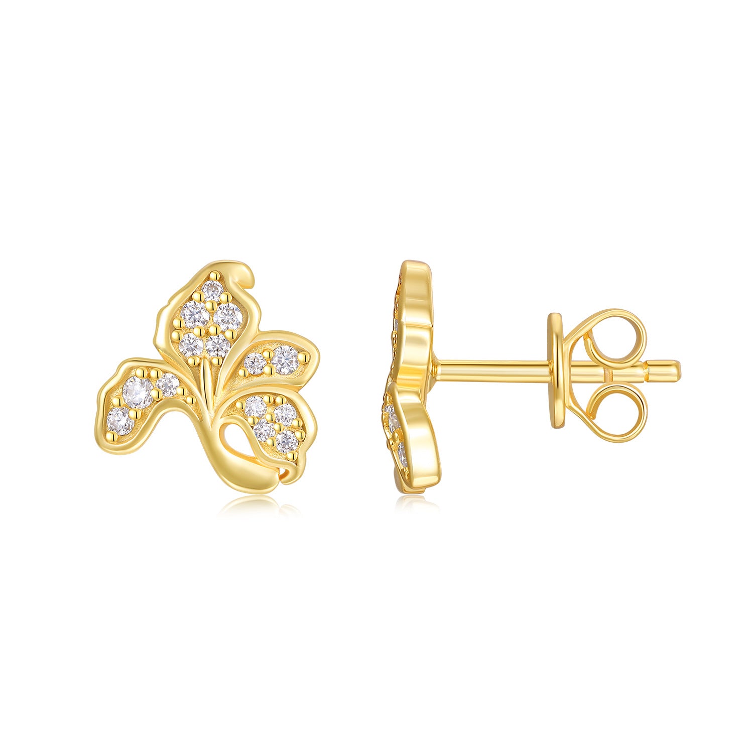 Moissanite Petal Engagement Earrings for Women