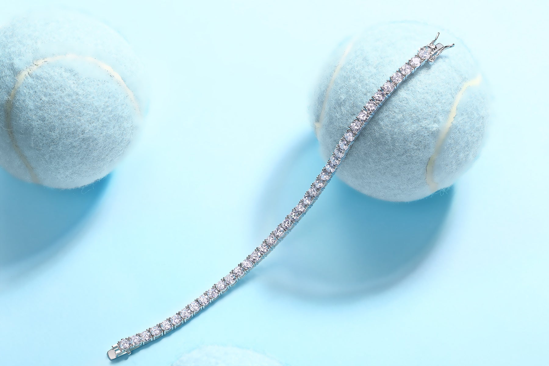 S925 Silver Plated 18K Moissanite Diamonds Tennis Bracelet for Men and Women