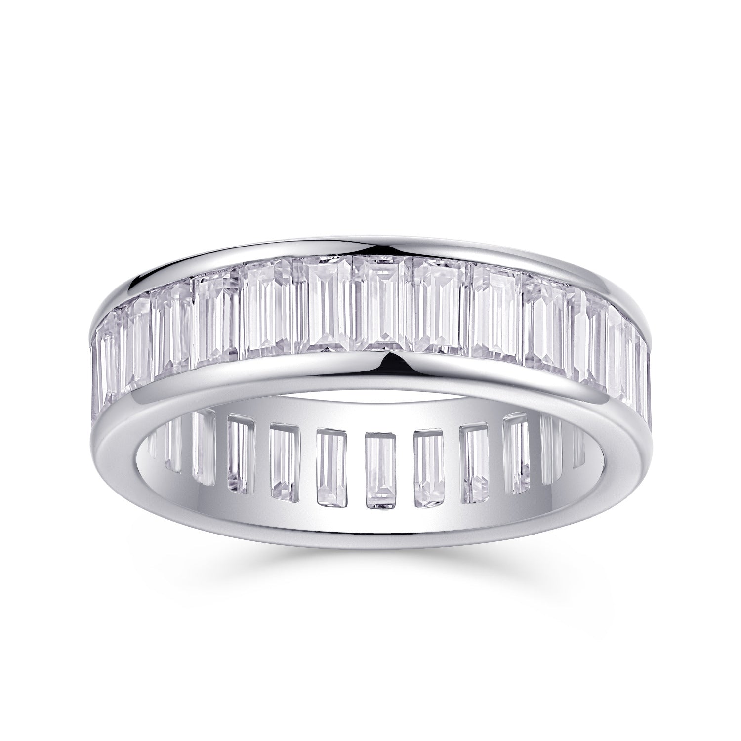 New Moissanite Diamond Ring for Women S925 Plated with 18K White Gold