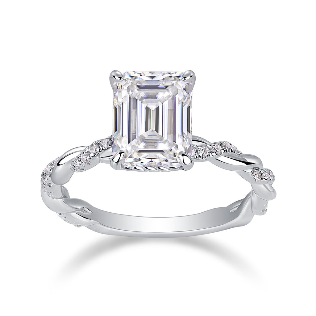 Princess Cut 2 Carat Moissanite Engagement Ring For Women