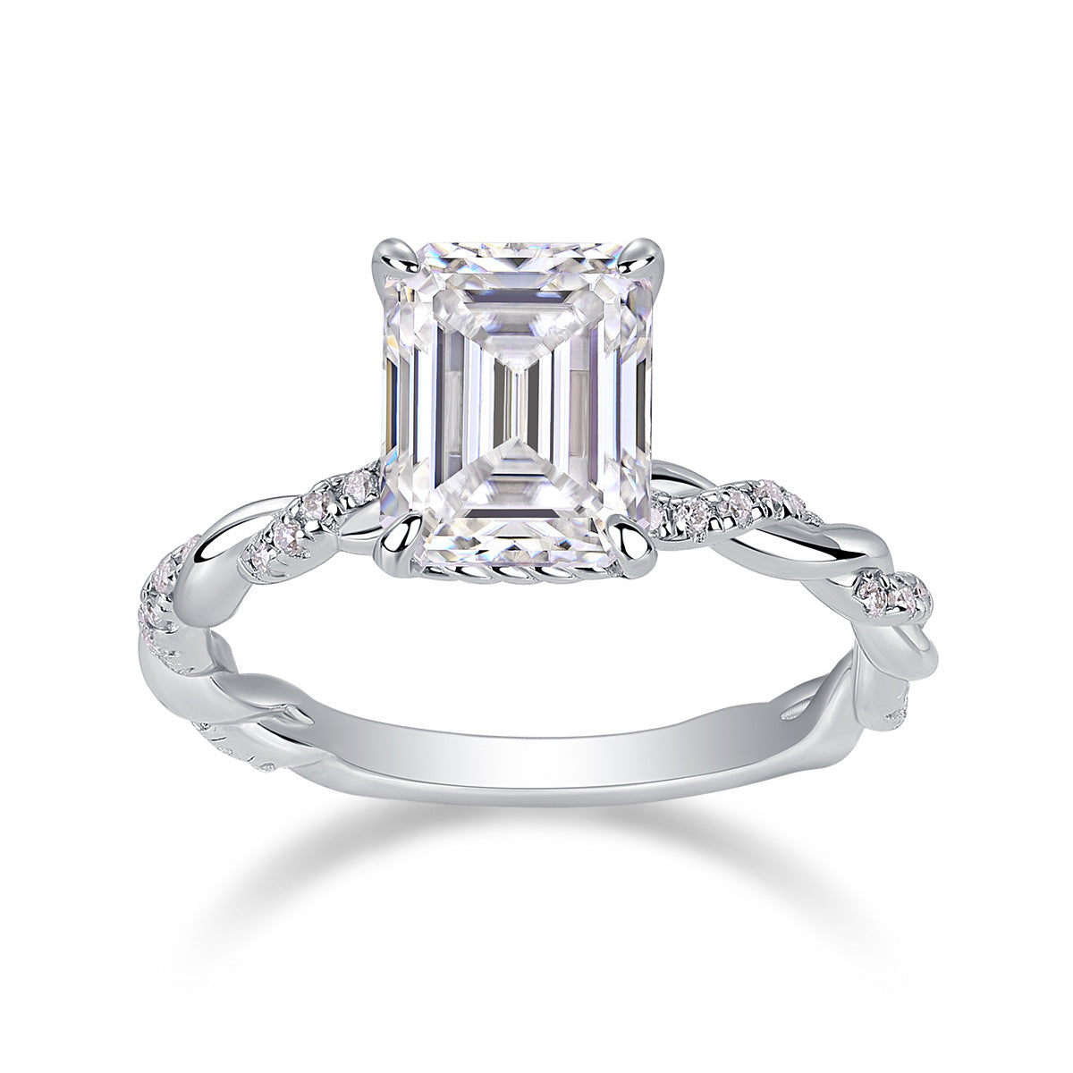 Princess Cut 2 Carat Moissanite Engagement Ring For Women