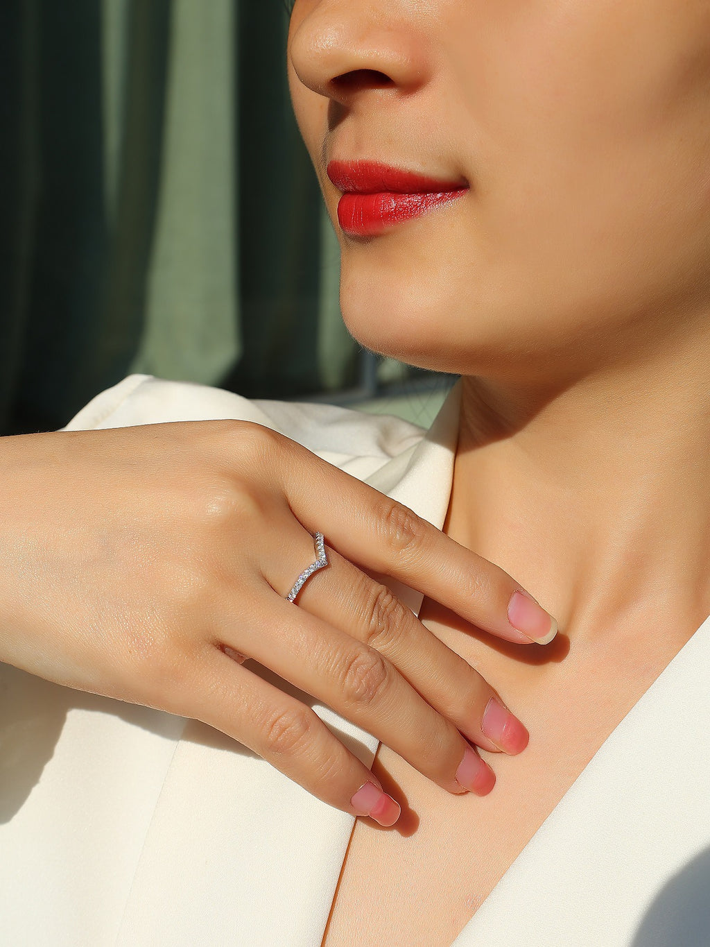 Stackable Moissanite Diamond Ring Set