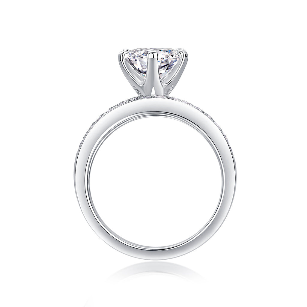 2 Carat Moissanite Three-Piece Stackable Artistic Multiple Matching Rings