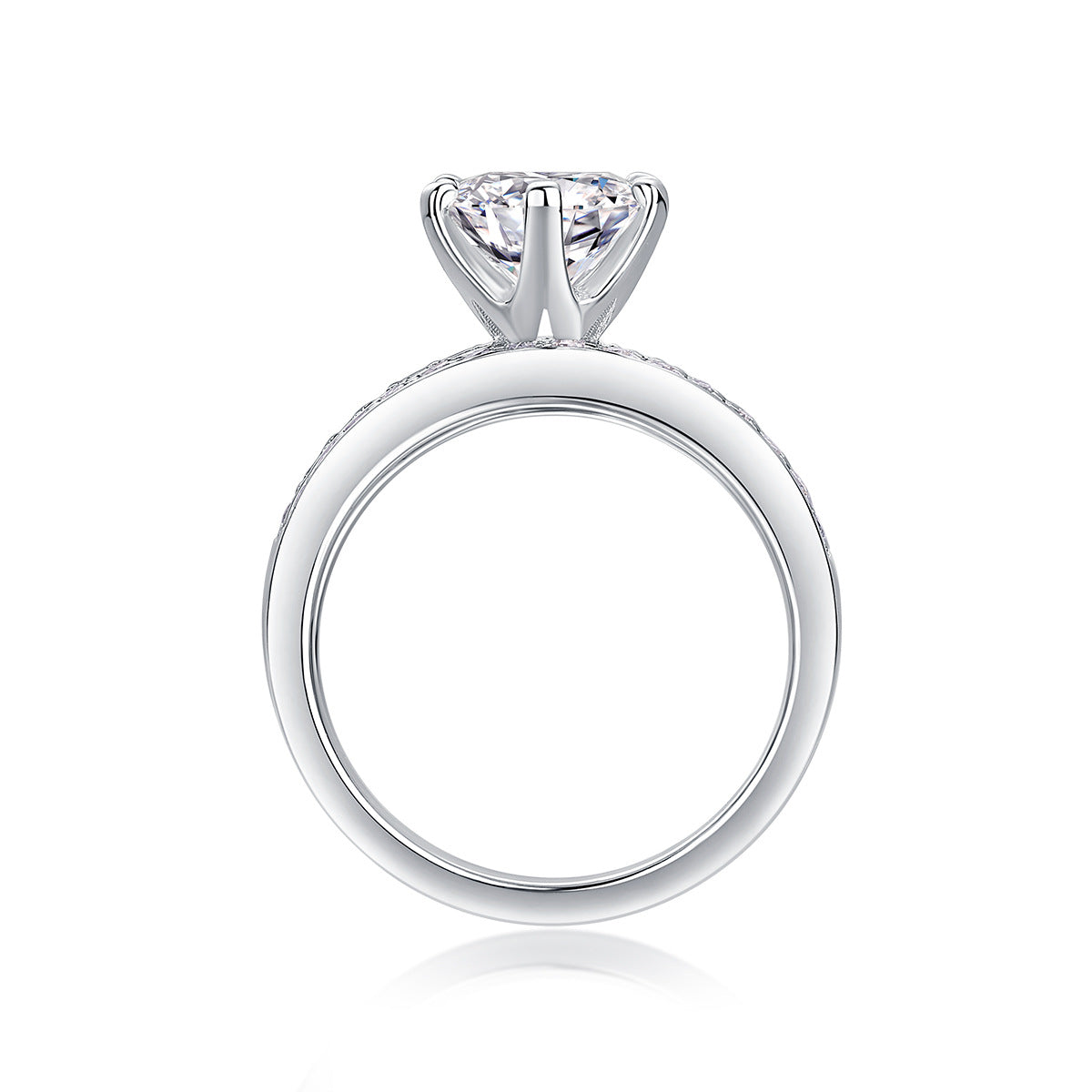 2 Carat Moissanite Three-Piece Stackable Artistic Multiple Matching Rings