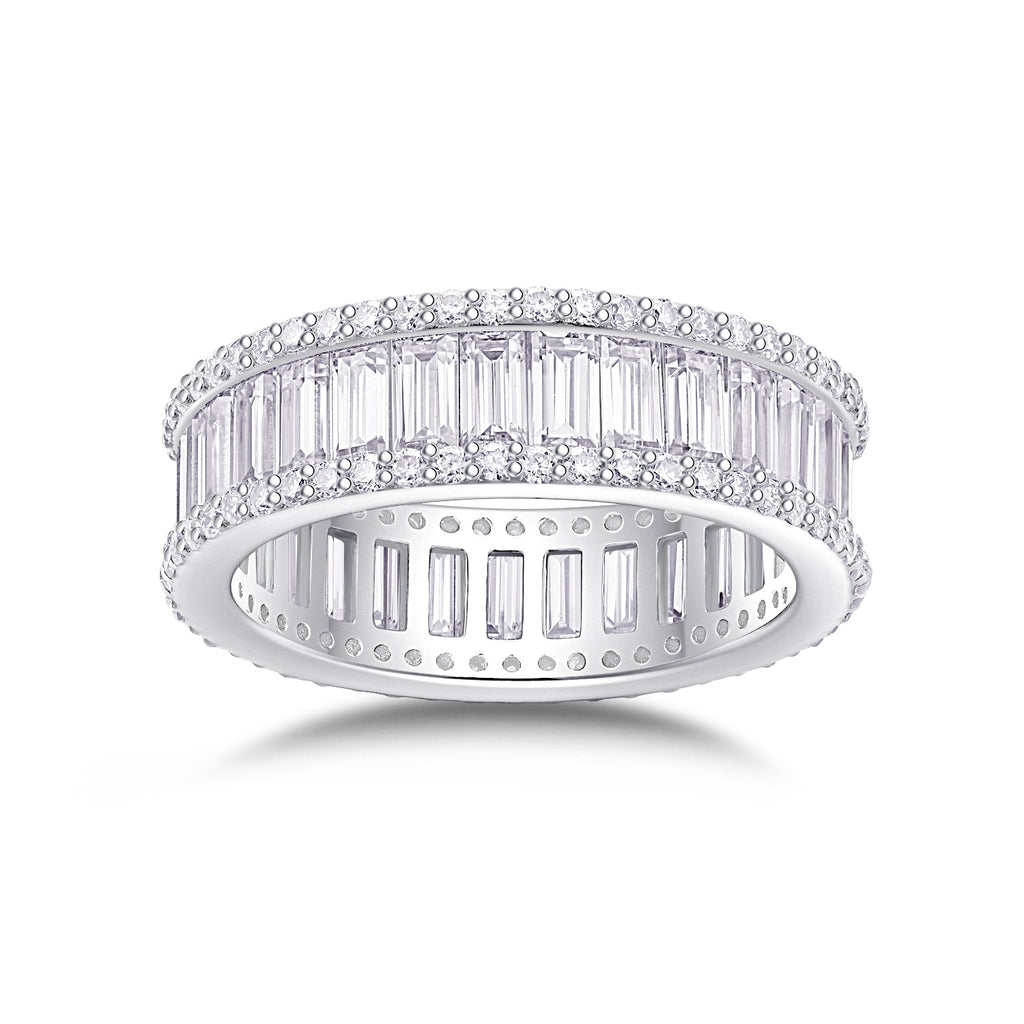 New Moissanite Diamond Ring for Women S925 Plated with 18K White Gold