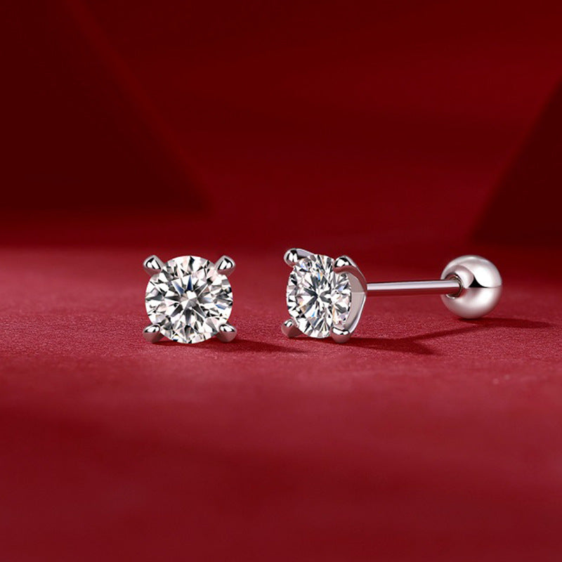 2 Carat (1CT*2) Lab Grown Diamond Stud Earrings Unisex For Women