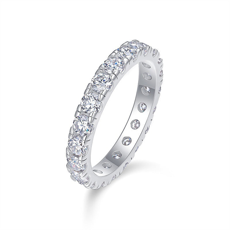 Spring Breeze Ten Miles Full Row Moissanite Ring