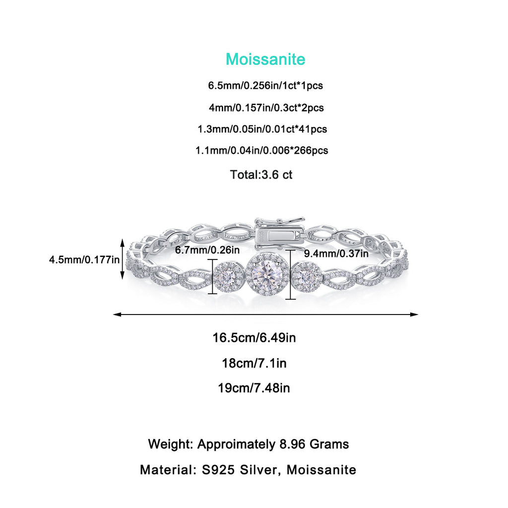 Moissanite Bracelet for Women