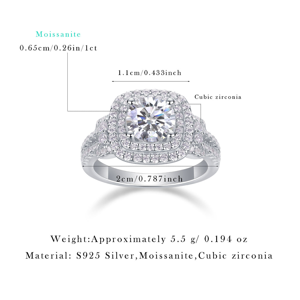 1 Carat D-VVS1 Lab Grown Diamond Ring for Women
