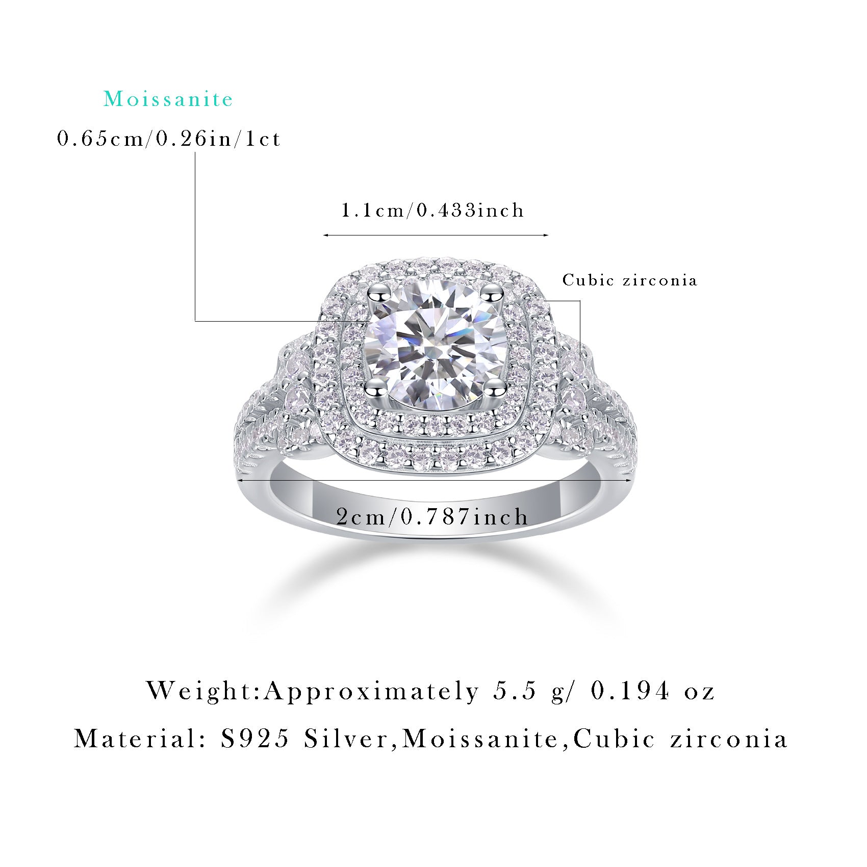 1 Carat D-VVS1 Lab Grown Diamond Ring for Women