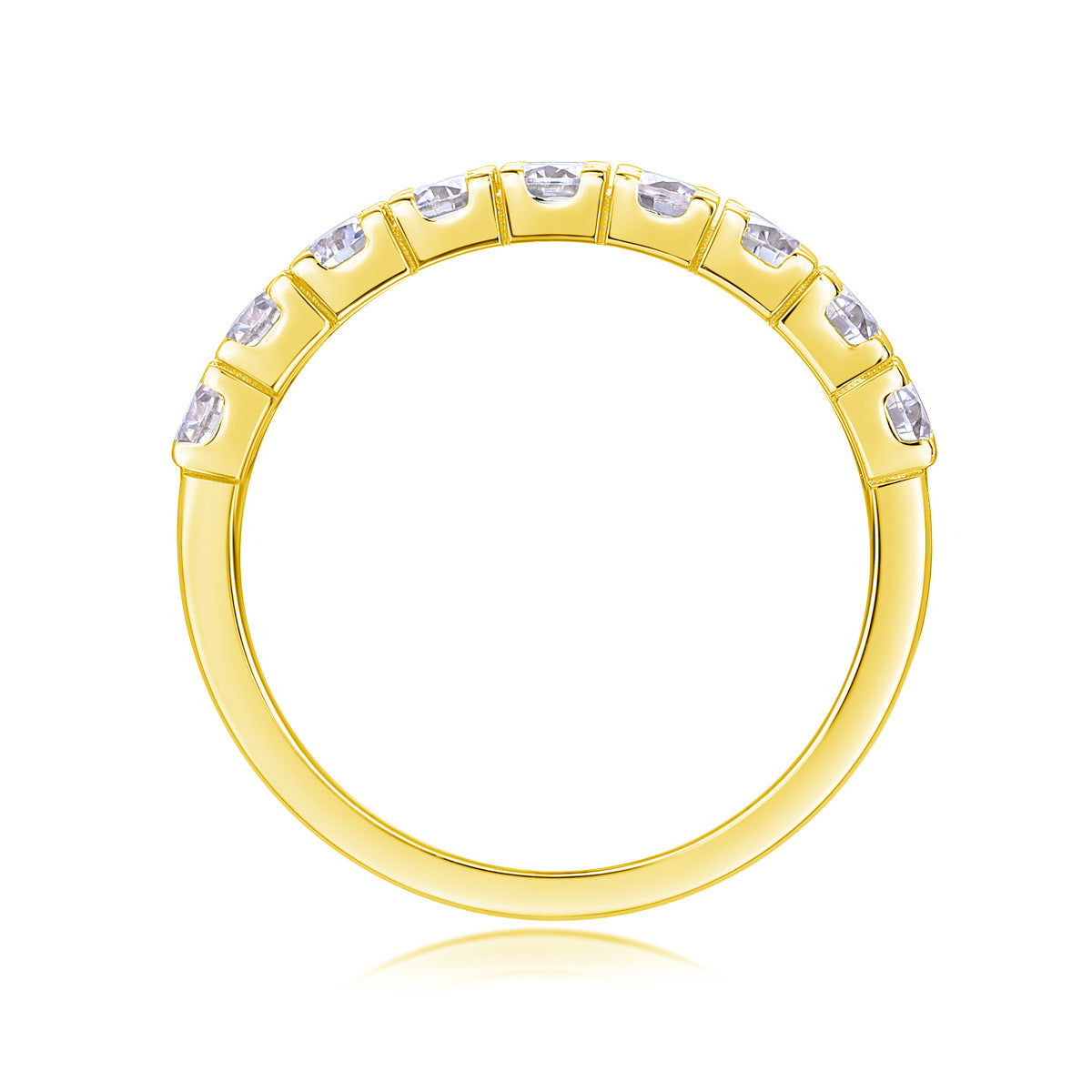 Double Row 1.8CT Moissanite Engagement Ring For Men and Women