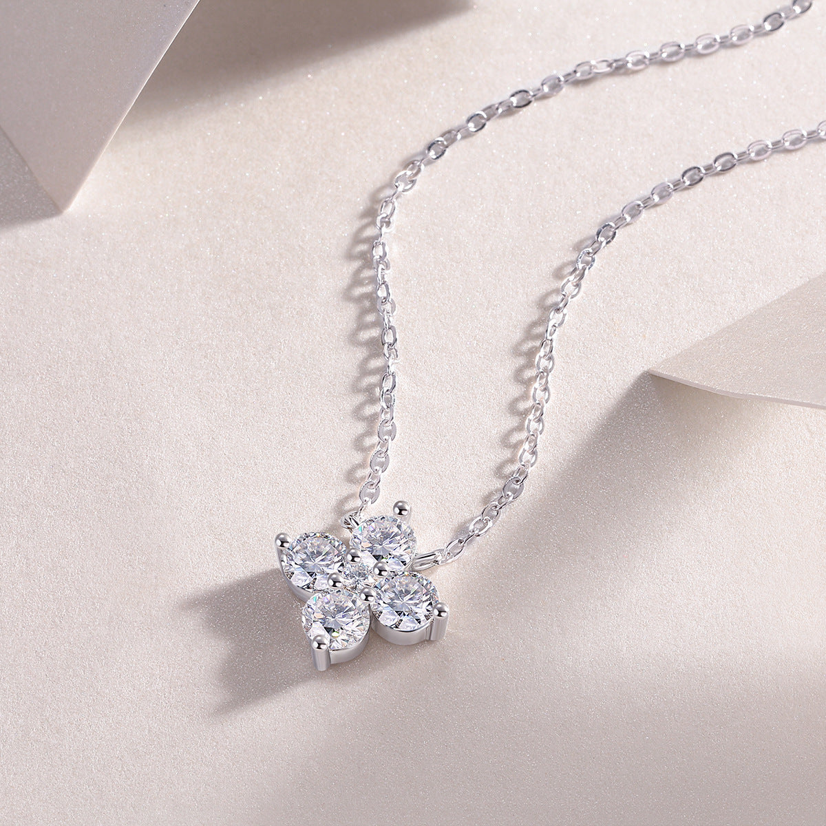 S925 Silver 1.2 Carat Moissanite Pendant Necklace