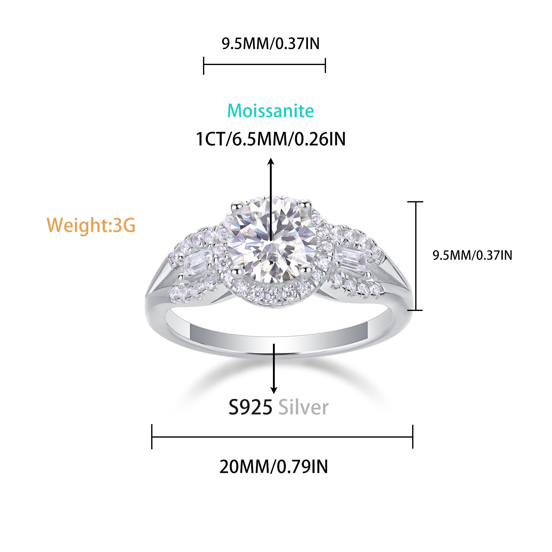 1 Carat D-VVS1 Lab Grown Diamond Ring for Women