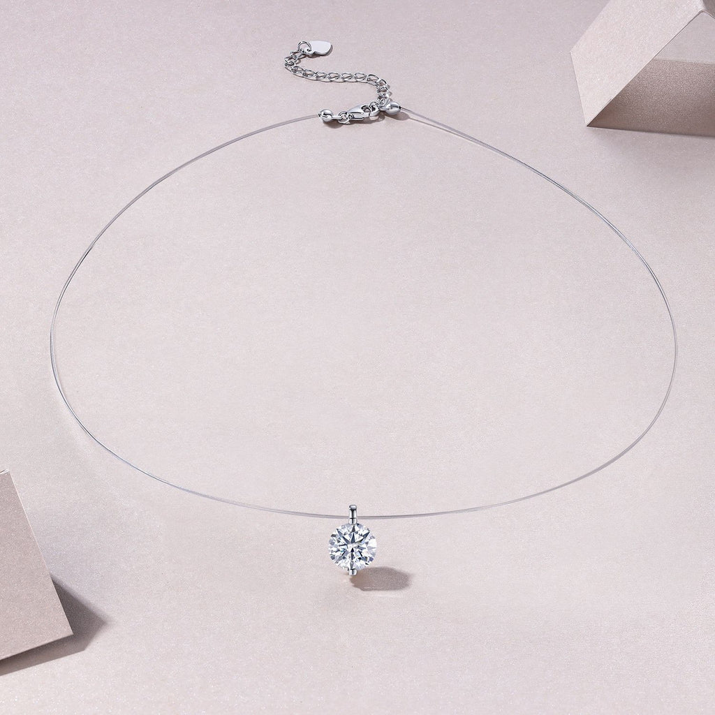 1 Carat D-VVS1 Lab Diamond Mermaid Tears Necklace for Women