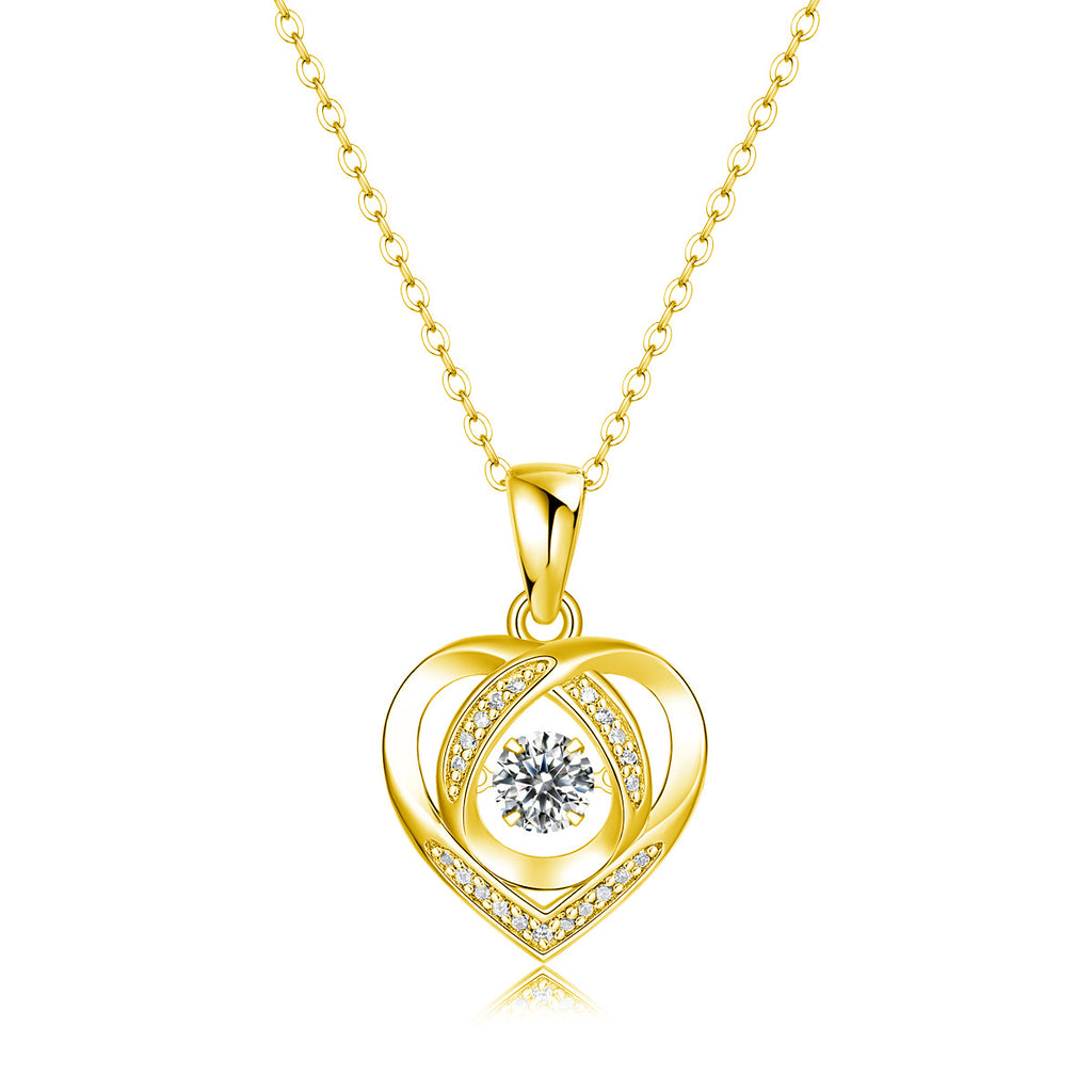 0.5CT Lab Grown Diamond D-VVS1 Heart Shape Necklace For Women
