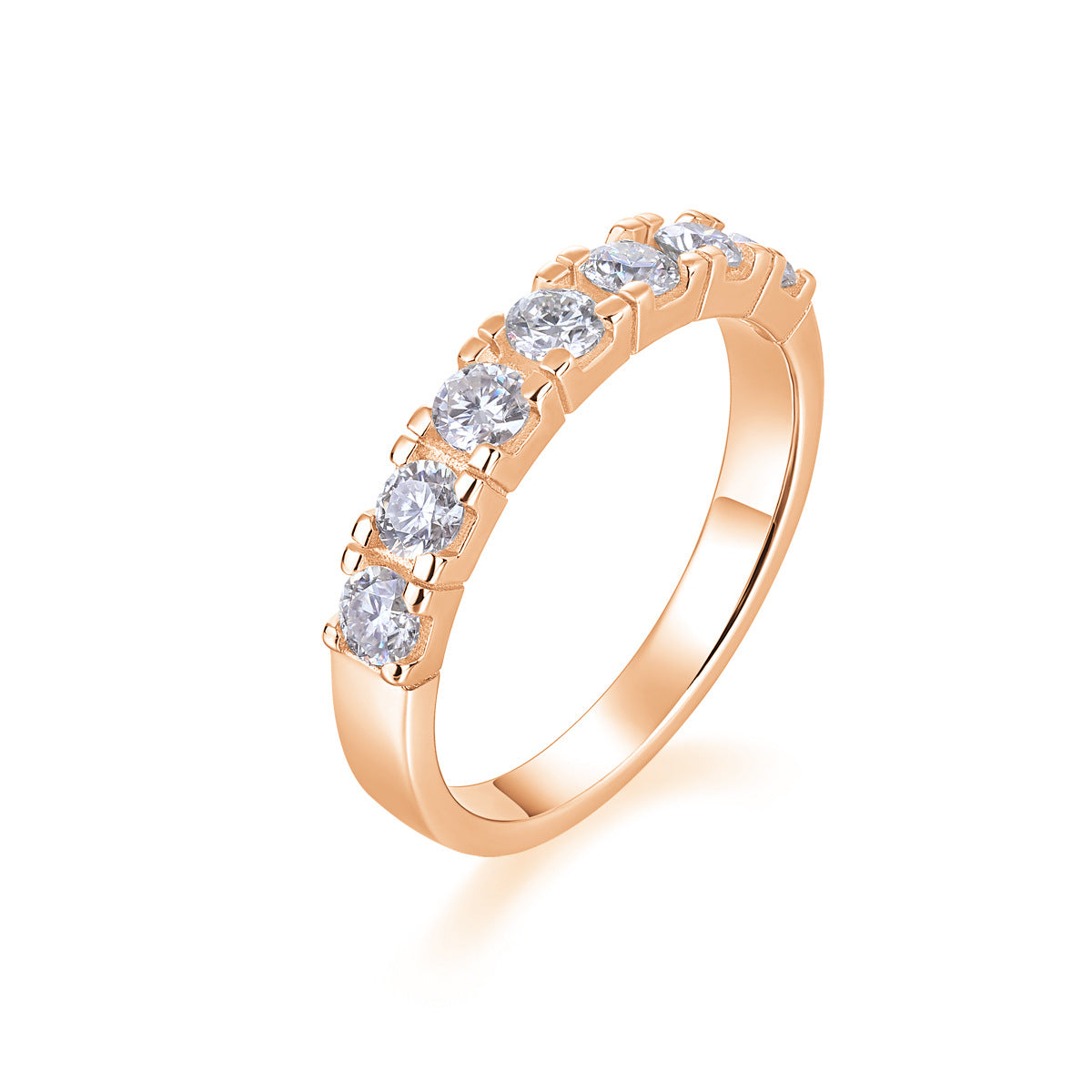Single Row Moissanite Diamond Ring for Women