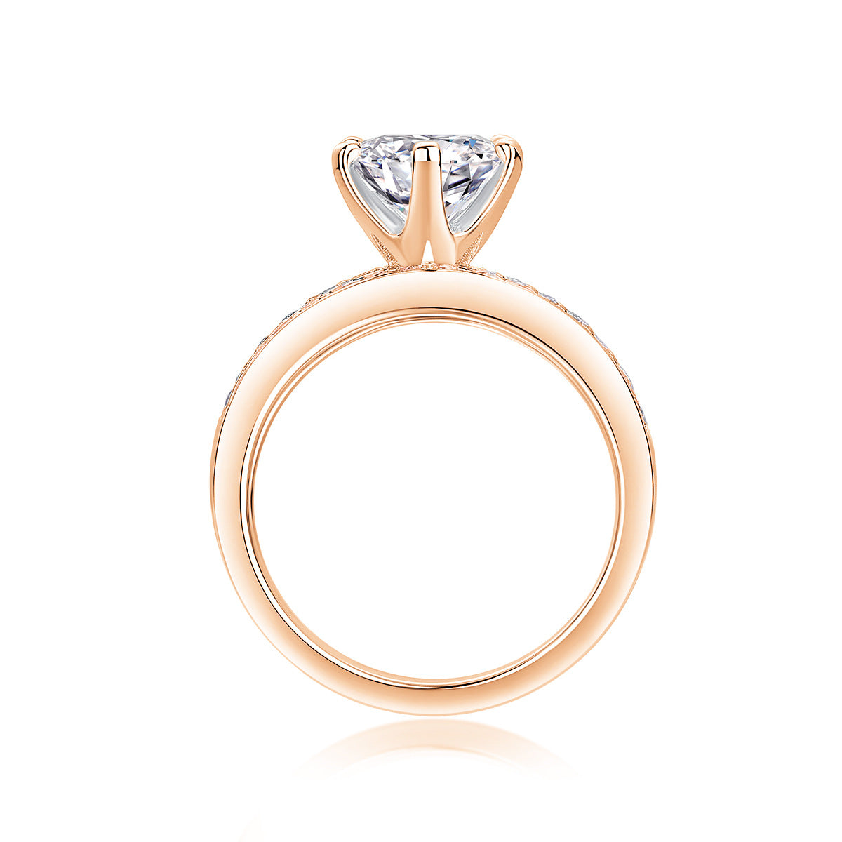 2 Carat Moissanite Three-Piece Stackable Artistic Multiple Matching Rings