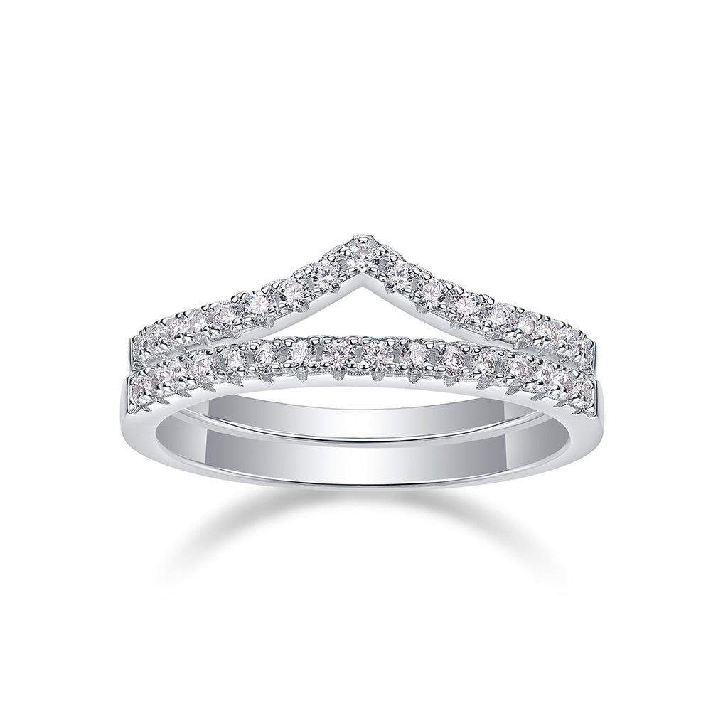 Stackable Moissanite Diamond Ring Set
