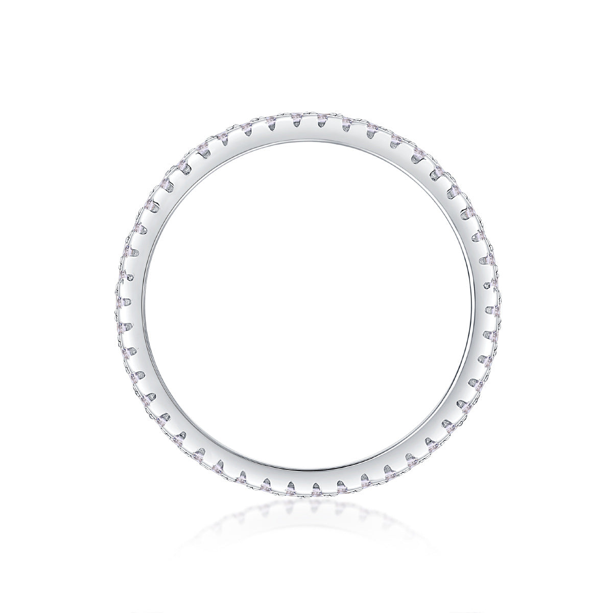 New Men's and Women's Moissanite Ring S925 Plated with 18K White Gold