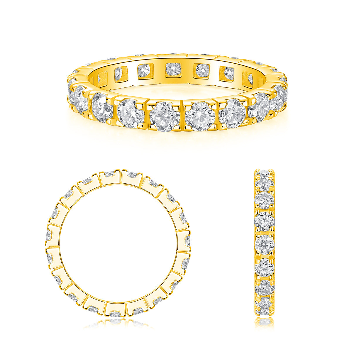 2 Carat (0.1*20pcs) Moissanite Diamond Wedding Ring for Women