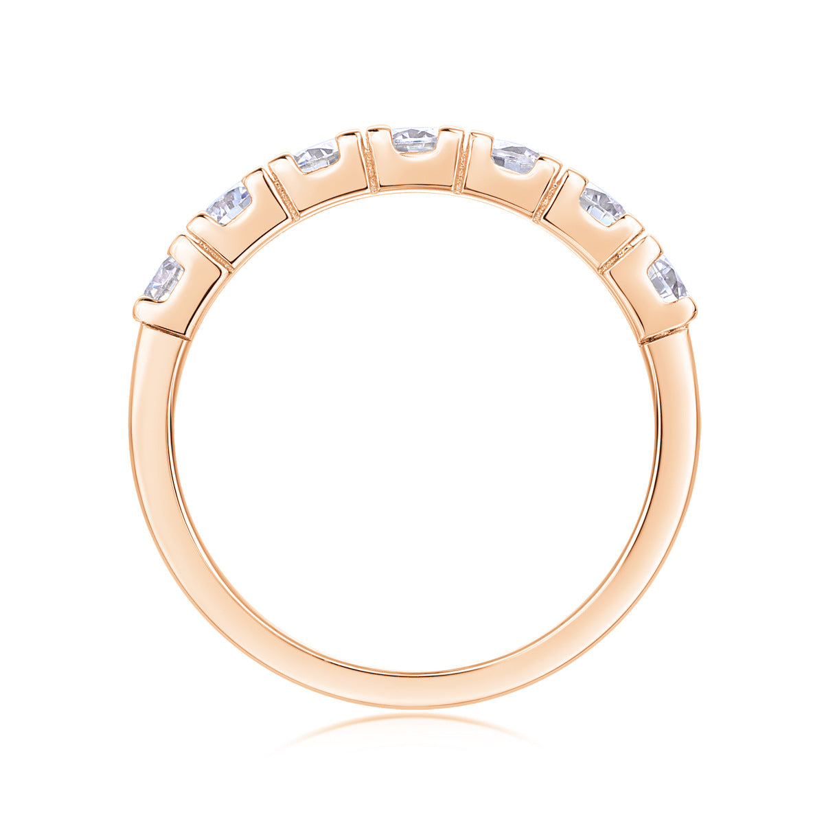 Single Row Moissanite Diamond Ring for Women