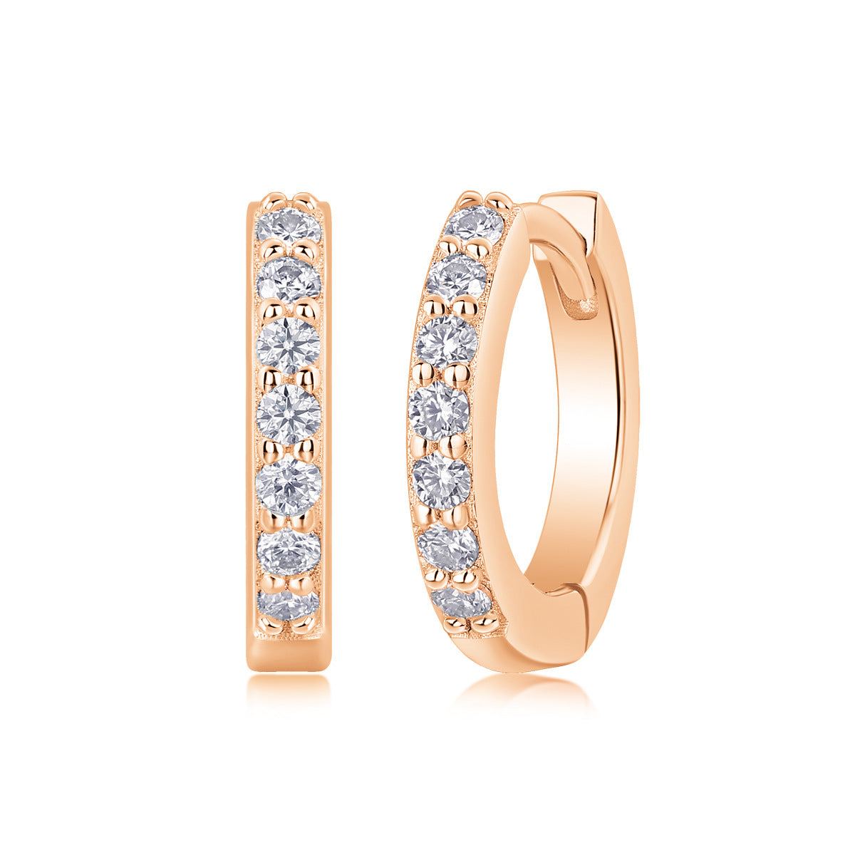 S925 Plated 18K Gold Moissanite Diamond Earrings For Female