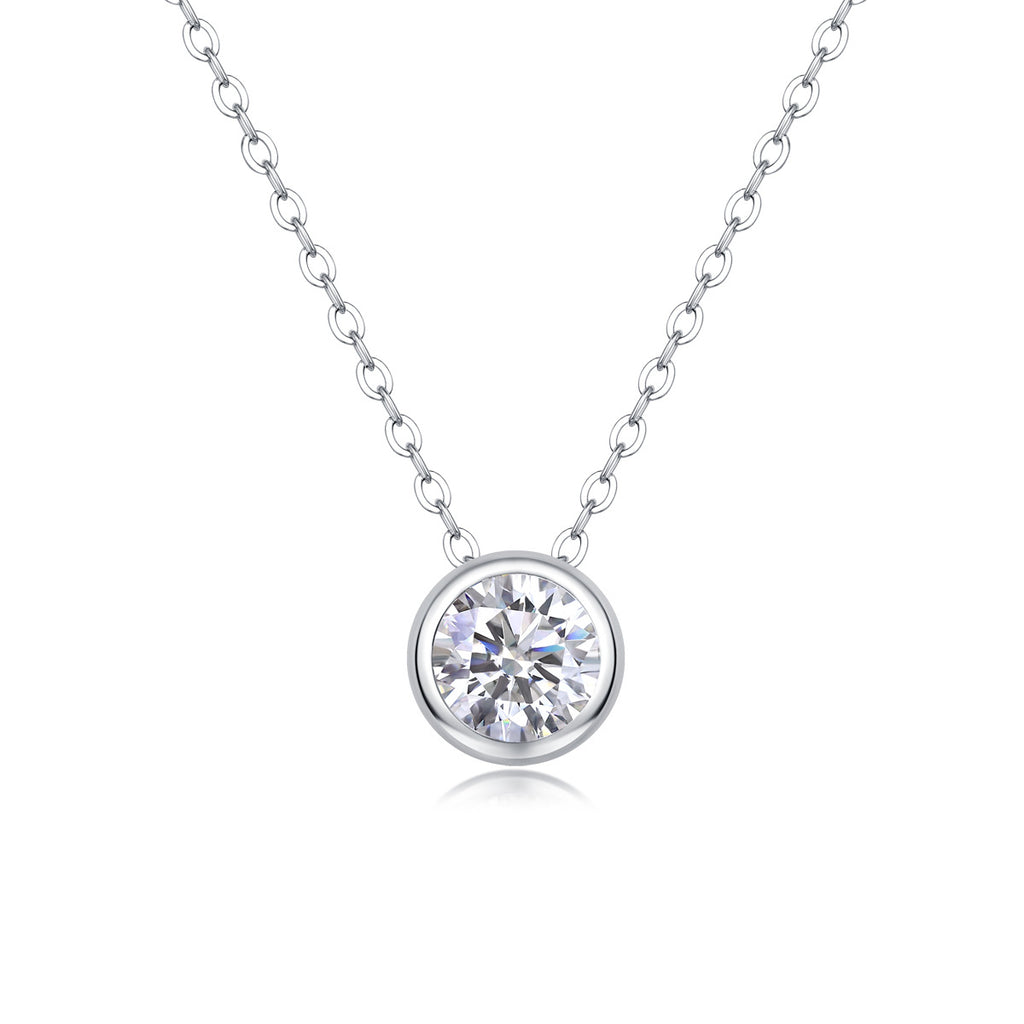 1 Carat Moissanite Necklace for Women
