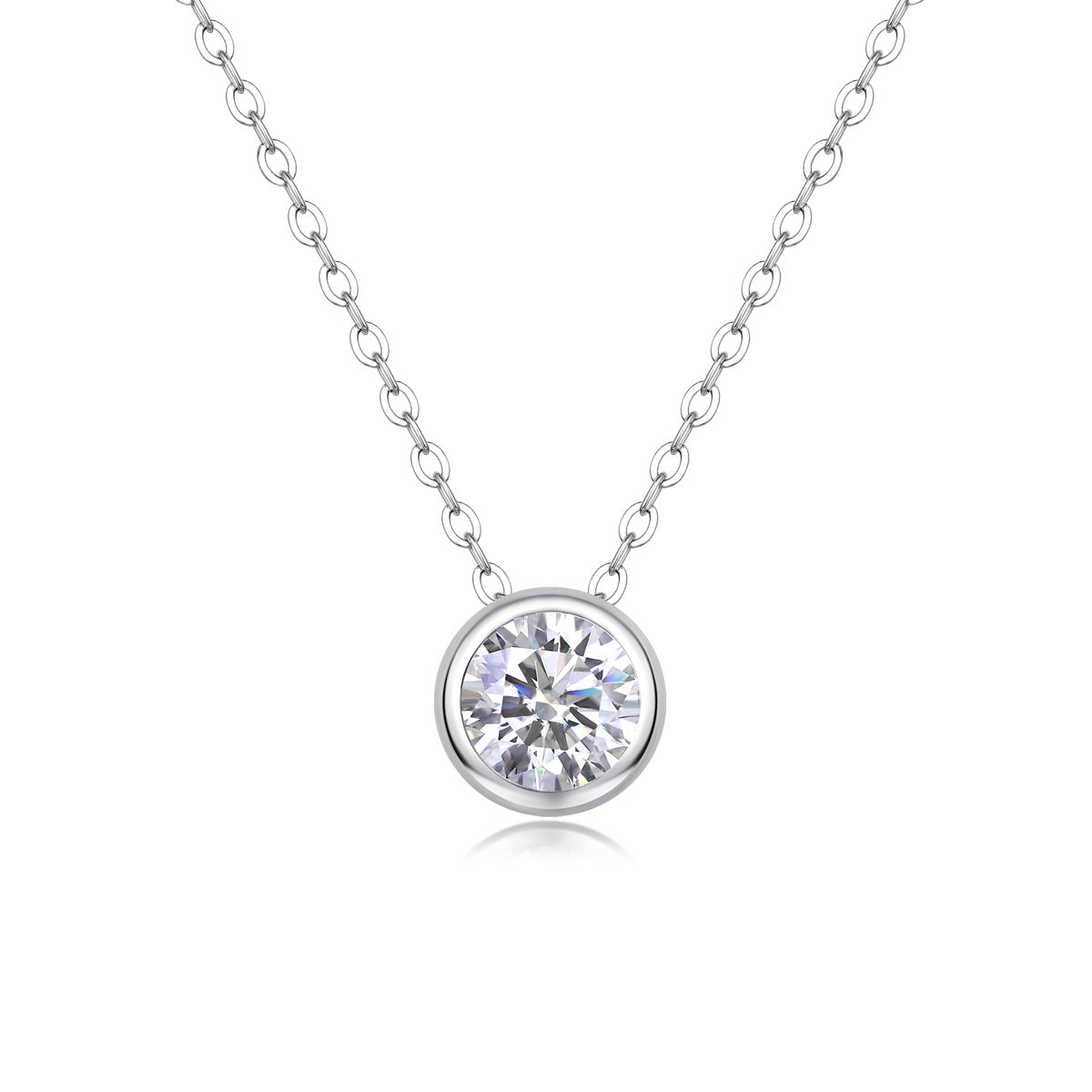1 Carat Moissanite Necklace for Women