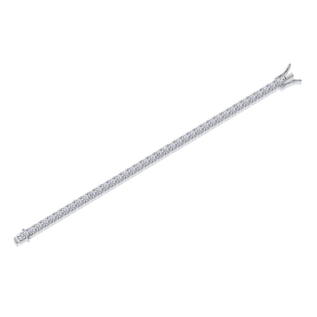 S925 Silver Plated 18K Moissanite Diamonds Tennis Bracelet for Men and Women