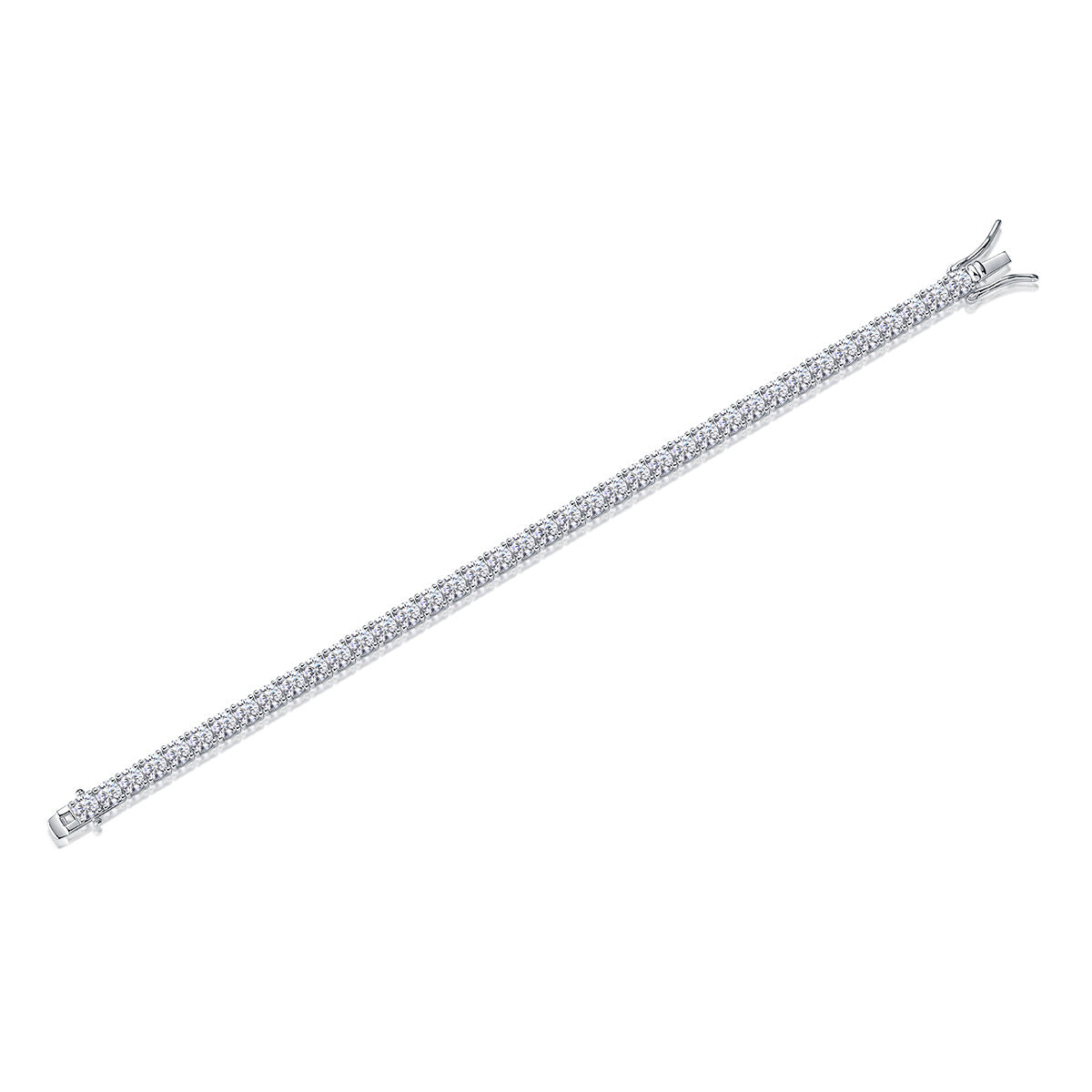 S925 Silver Plated 18K Moissanite Diamonds Tennis Bracelet for Men and Women
