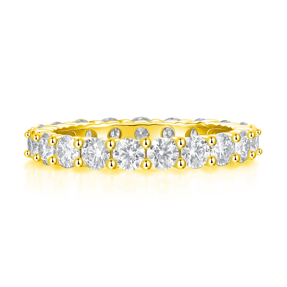 S925 18K Gold Plated Moissanite Ring Setting for Women