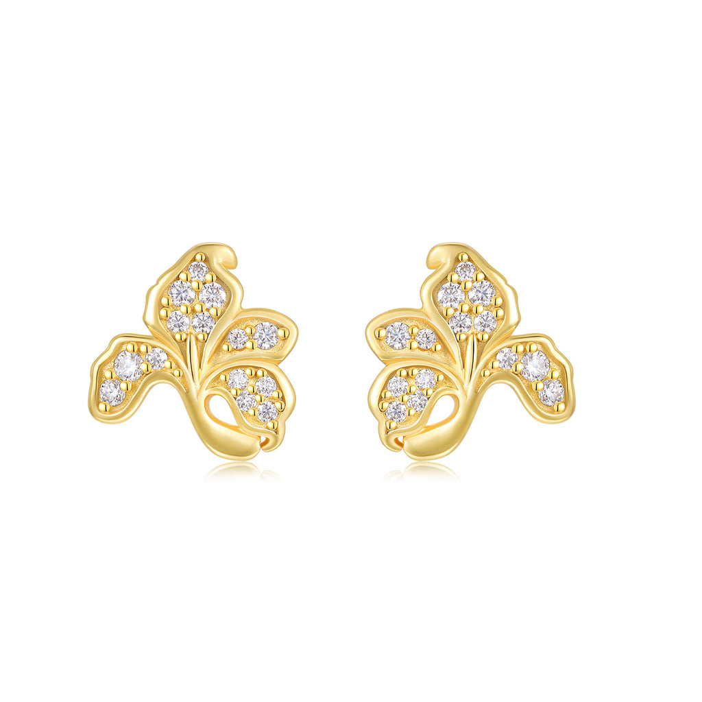 Moissanite Petal Engagement Earrings for Women