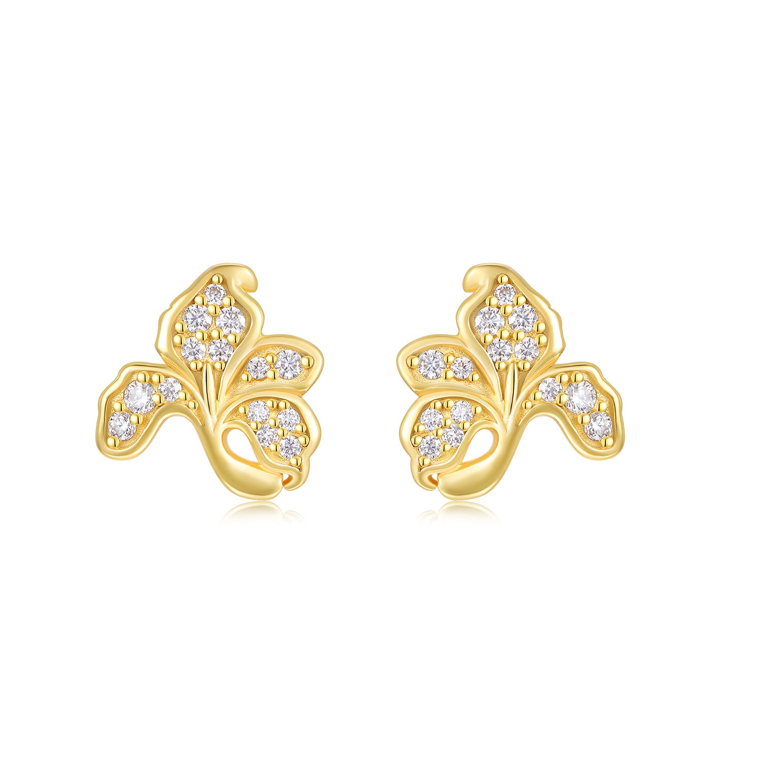 Moissanite Petal Engagement Earrings for Women