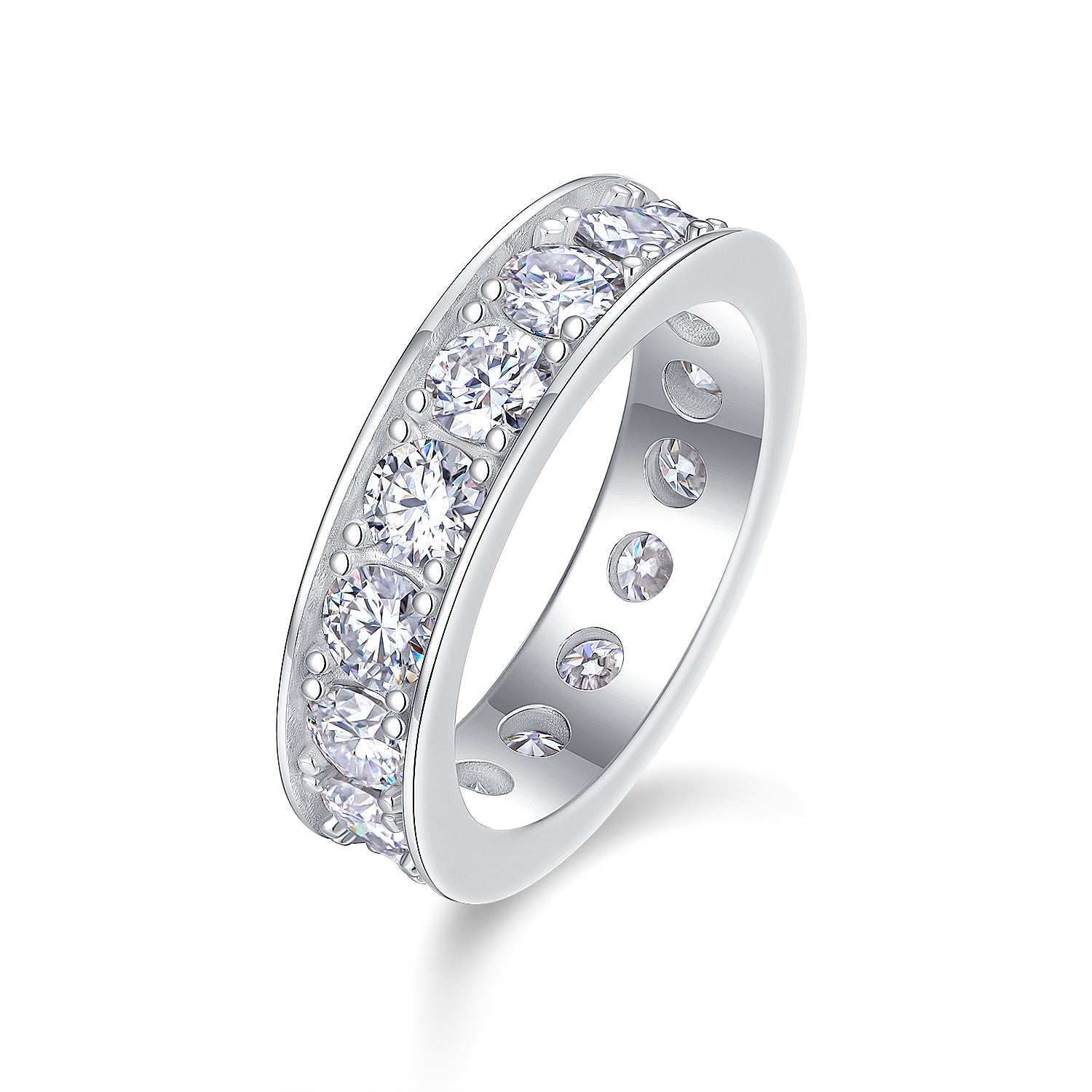 Star Crown 7 Carat Moissanite Couple Rings for Men and Women