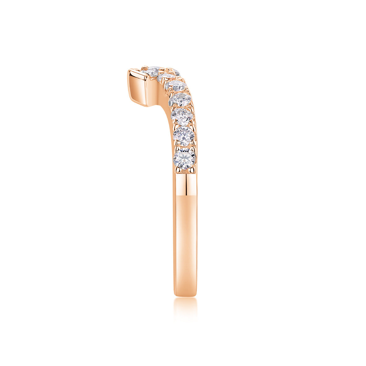 V-shaped Moissanite Ring for Women