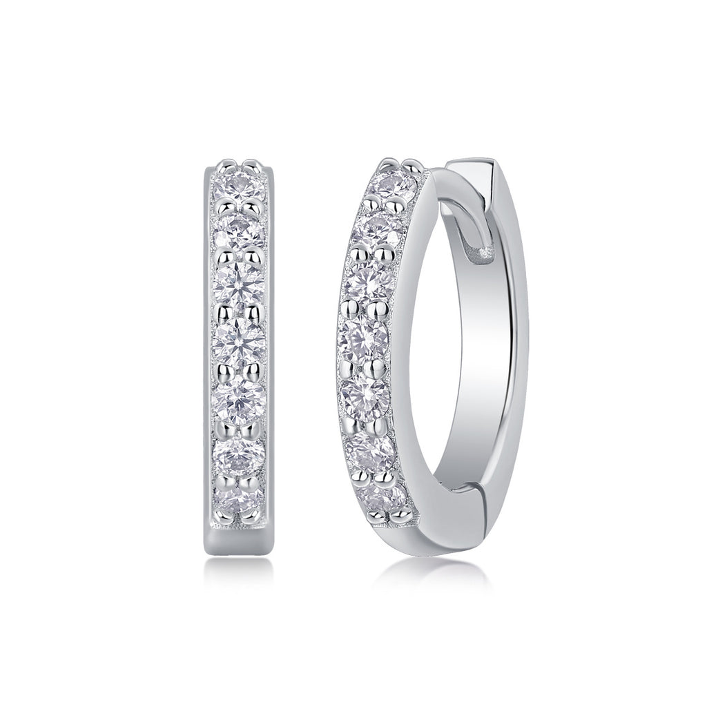 S925 Plated 18K Gold Moissanite Diamond Earrings For Female