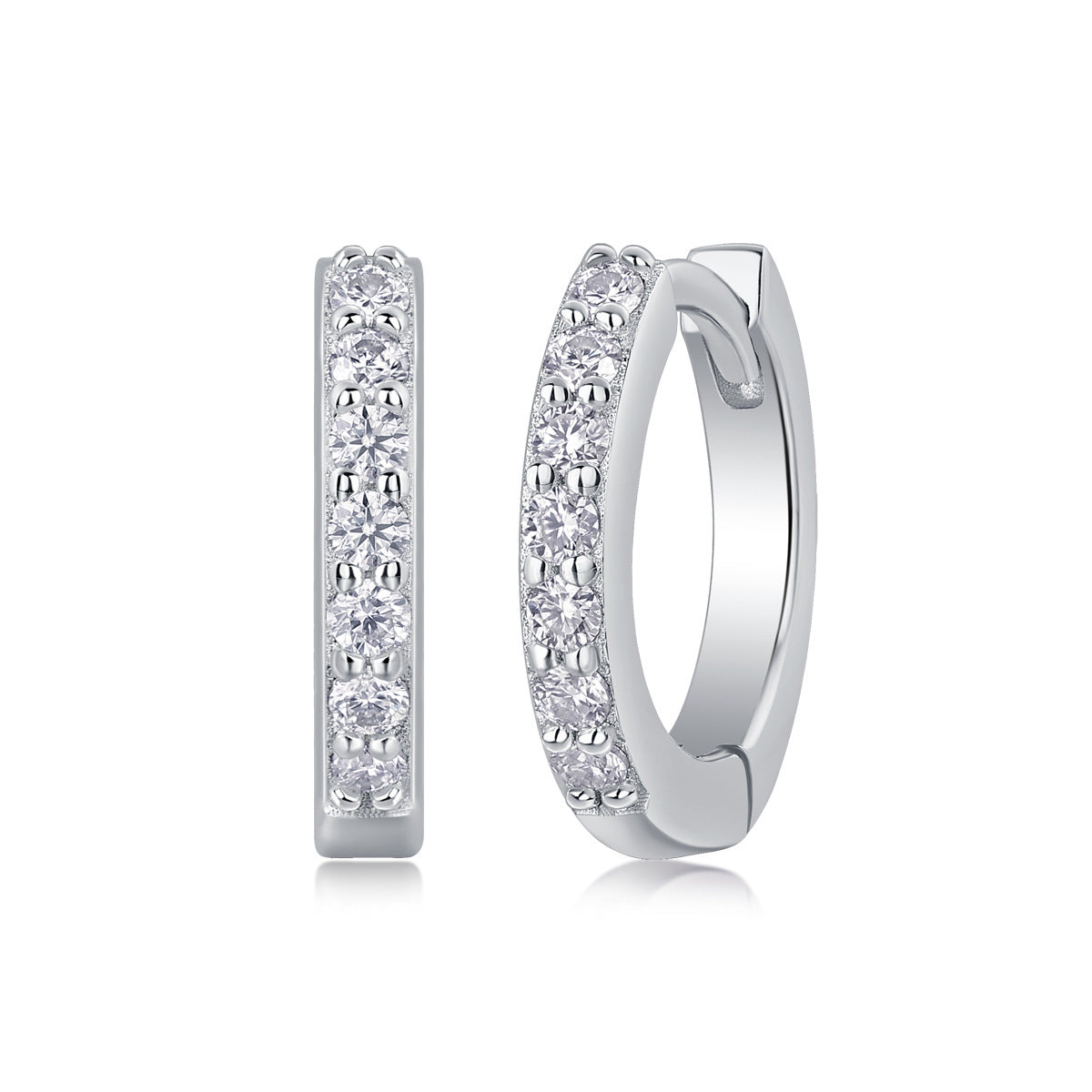 S925 Plated 18K Gold Moissanite Diamond Earrings For Female