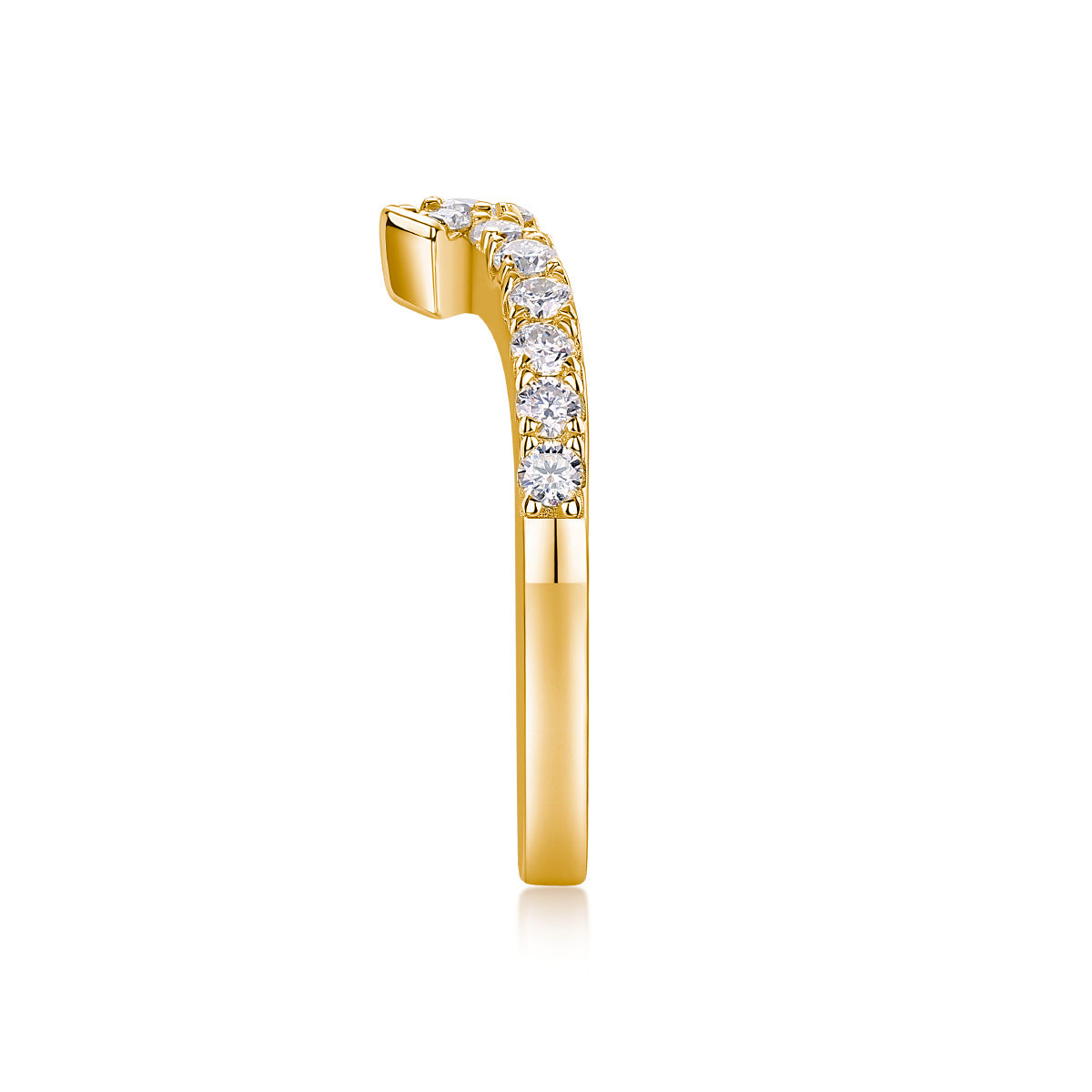 V-shaped Moissanite Ring for Women