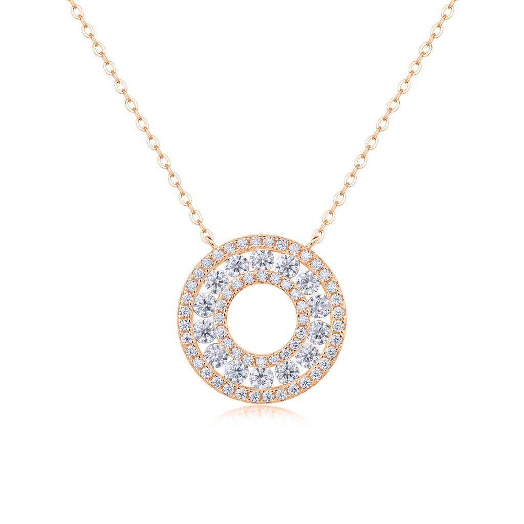 Encounter 1 Carat Moissanite Round Pendant Clavicle Necklace