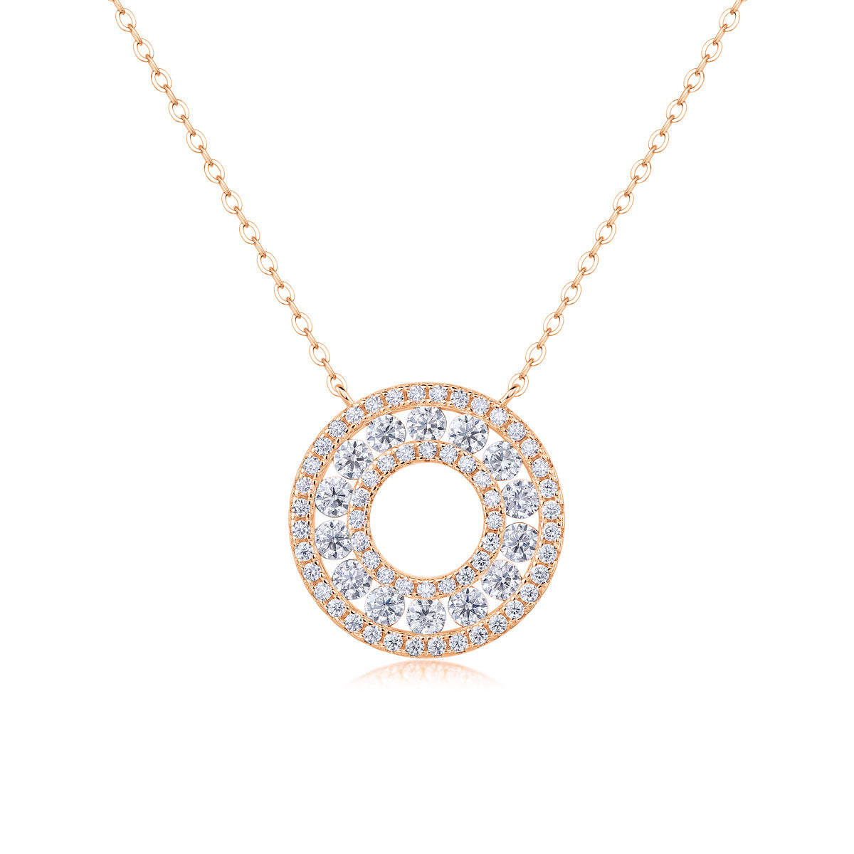 Encounter 1 Carat Moissanite Round Pendant Clavicle Necklace