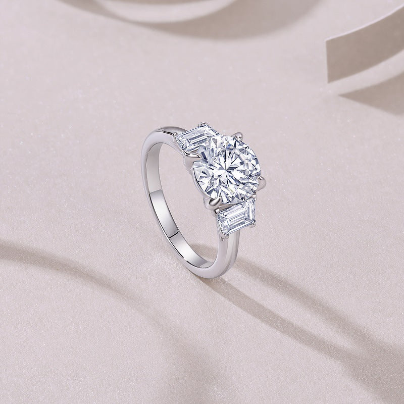 3 Carat Moissanite Engagement Wedding Ring for Women