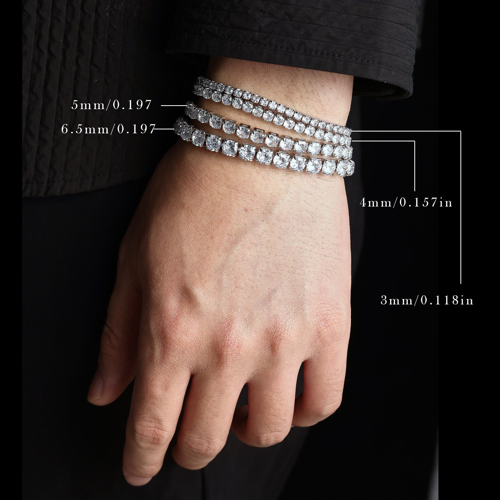 High Quality Men's and Women's Moissanite Bracelet S925 Plated with 18K Gold