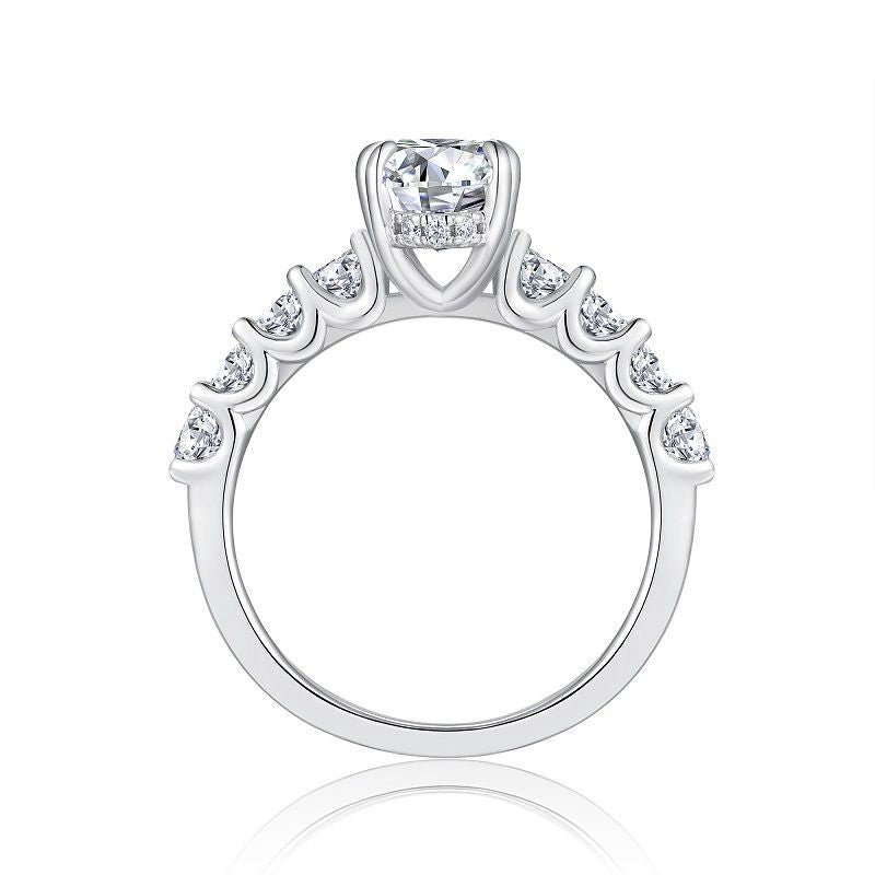 3 Carat Moissanite Diamond Pigeon Egg Ring for Women