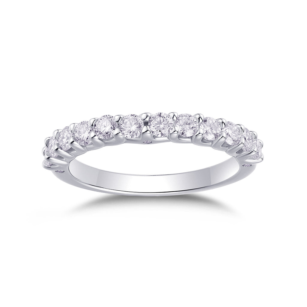 S925 Silver Inlaid Moissanite Ring Stacking Style